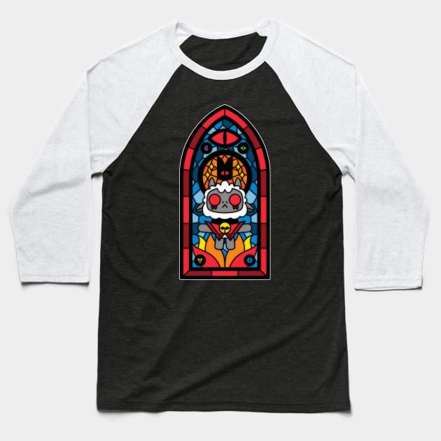 Lamb stained glass Baseball T-Shirt by paulagarcia